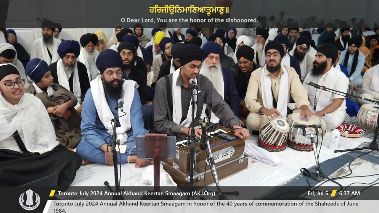 070 Bhai Baljeevan Singh Jee Maryland at Friday AM Toronto July 2024 Annual Akhand Keertan Smaagam