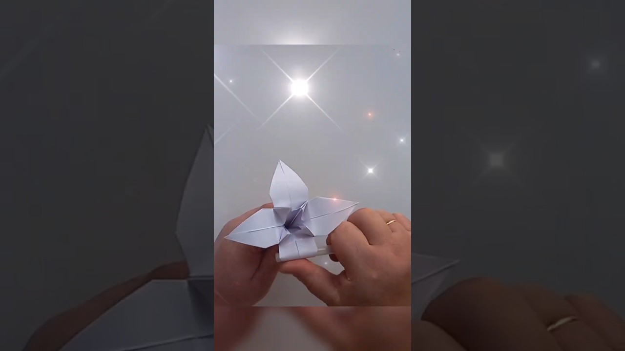 DIY paper lily, DIY origami, origami, paper crafts