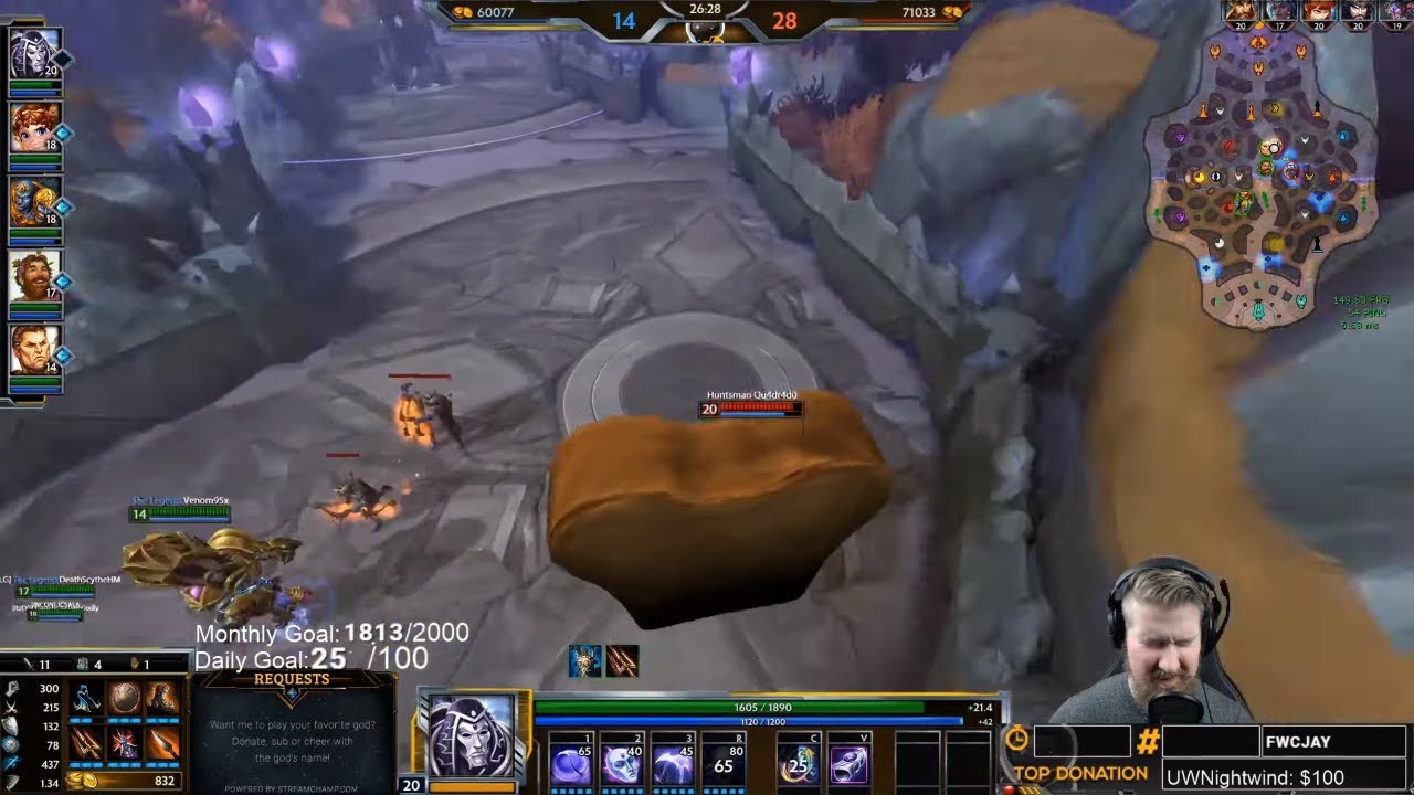 Smite: THANATOS PENTA KILL! PENTA CARRY THANA SOLO! | Incon