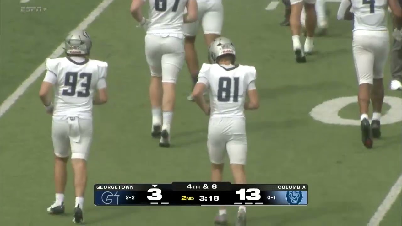 Highlights: NCAA Football - Georgetown vs Columbia - 9-27-25