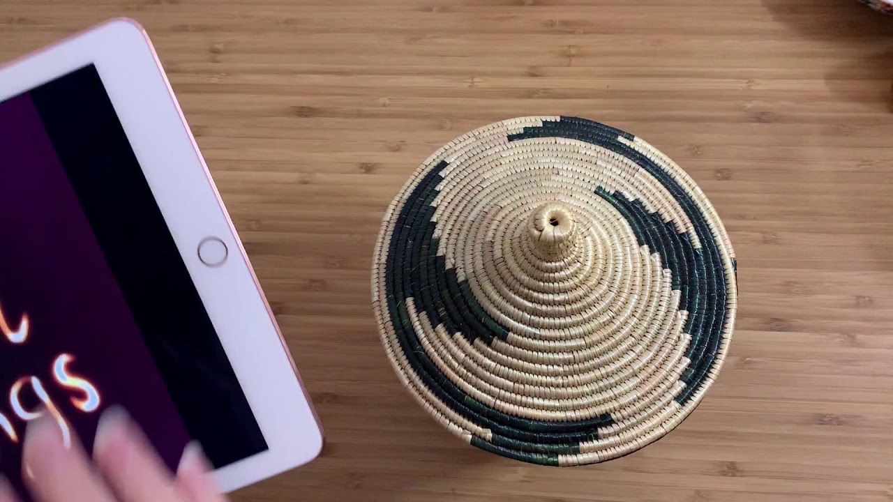 African (Tutsi/Rwanda) Woven Coiled Basket