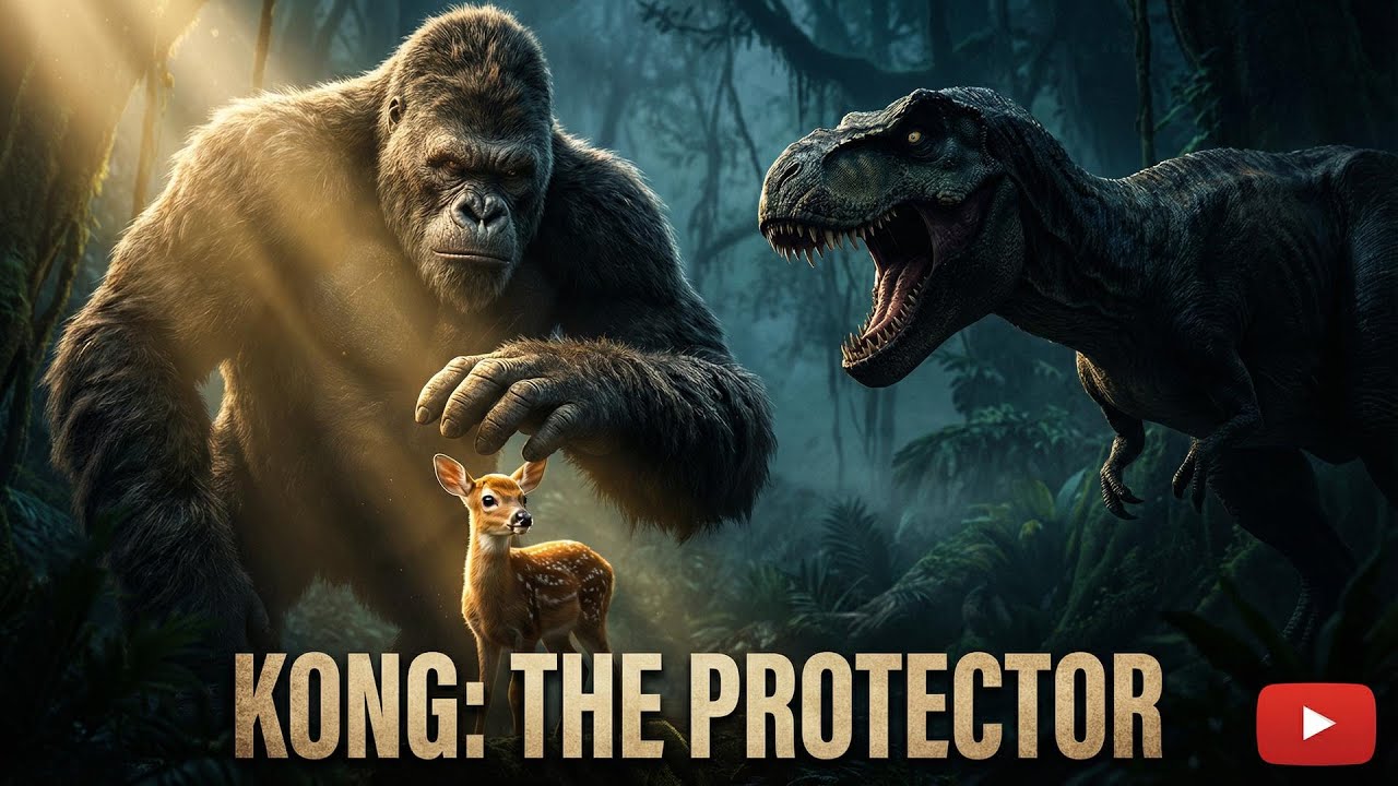 King Kong vs  T-Rex Dinosaur   Giant Monster Battles Monsterverse  : #KingKong #Dinosaur #CGI