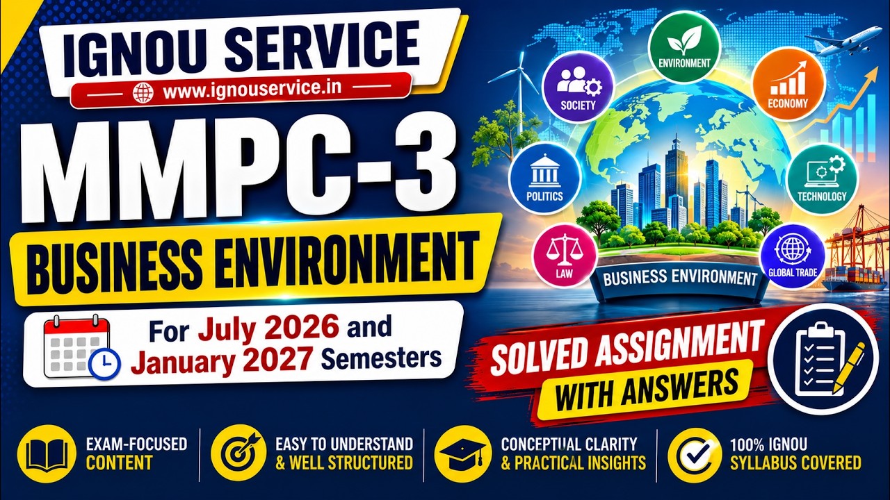 IGNOU MMPC-3 Solved Assignment English Medium 2026-27 For July 2026 and January 2027 Semesters