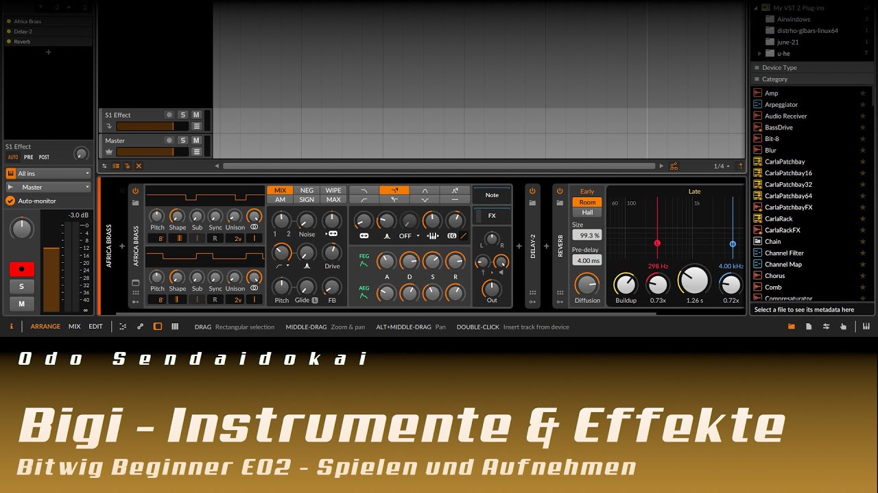 Bigi - Instrumente & Effekte (Bitwig für Beginner / Deutsch) #E02