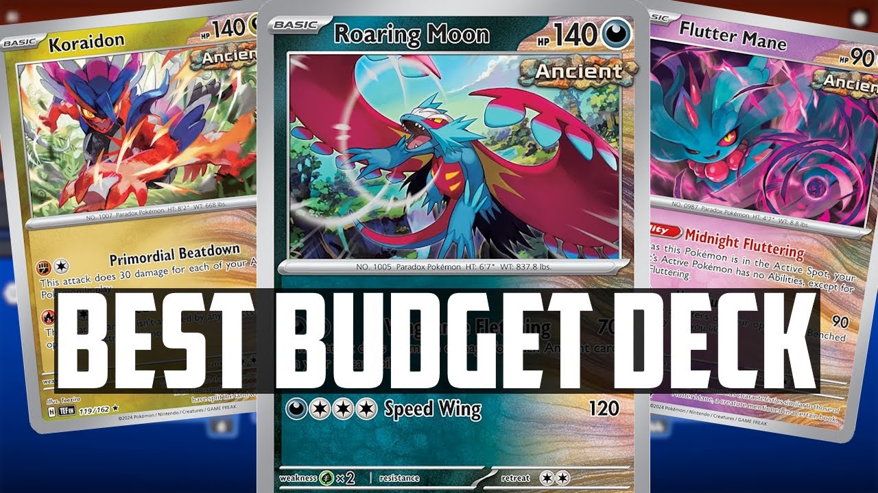BEST BUDGET DECK! - Ancient Box - Roaring Moon, Koraidon - (Pokemon TCG Deck List + Matches)