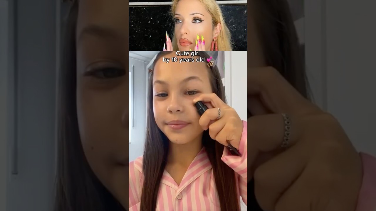Make-up tutorial by 10 years old 🫶yes or not? #makeup #tutorial #makeuptutorial #girls #cute