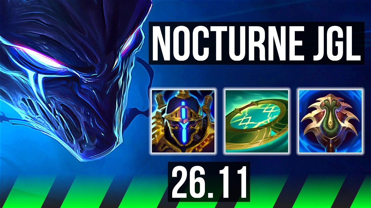 NOCTURNE vs LEE SIN (JGL) | Perfect KDA: 21/0/6, 39K damage | EUW Master | 26.11