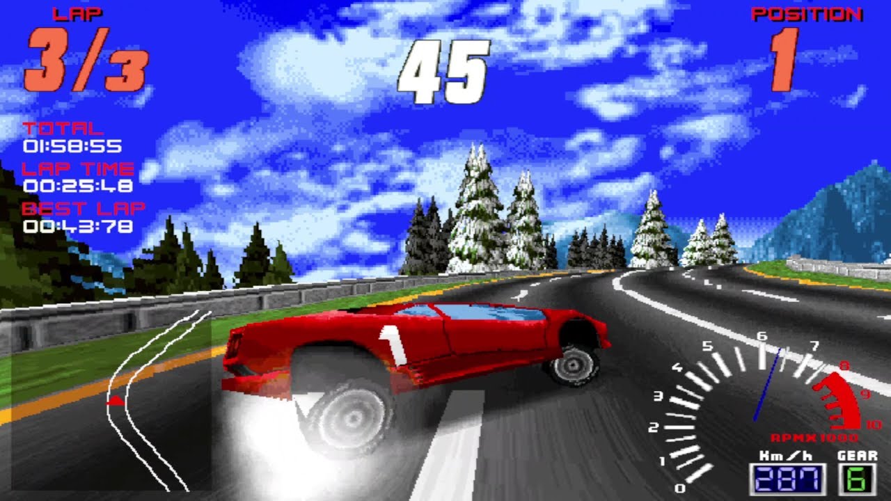 Screamer 1995 PC Gameplay  | Lake Valley| Shadow|