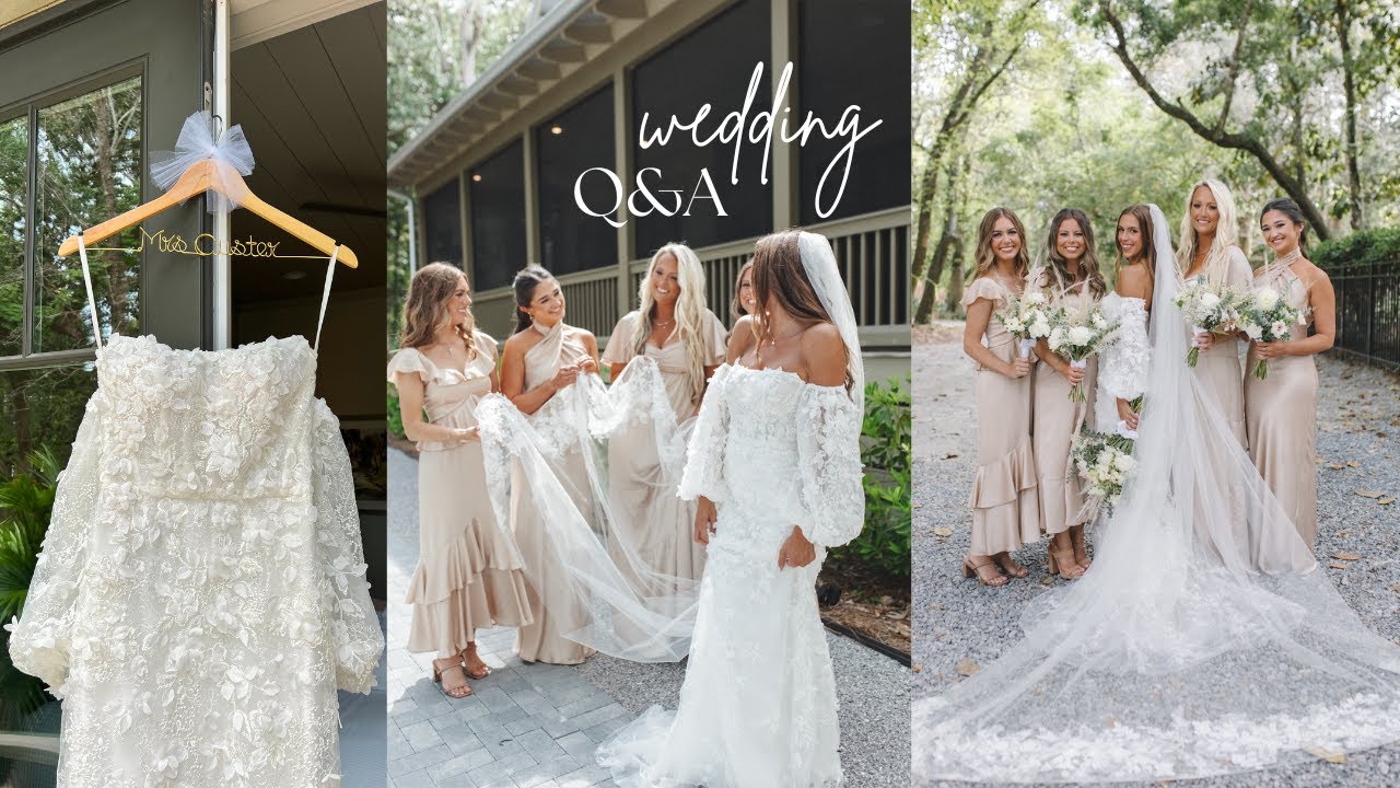 answering questions about our 30A, FL wedding