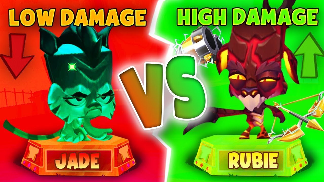 HIGHEST VS LOWEST DAMAGE CHALLENGE IN ZOOBA!