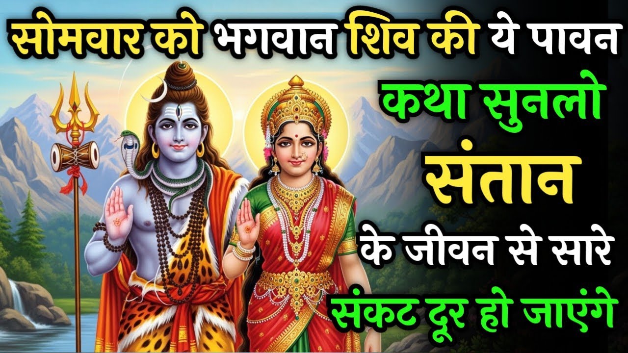 सोमवार के दिन भगवान शिव की‌ ये पावन कथा सुनलो संतान के जीवन से सारे संकट दूर हो जाएंगे| Somvar Vrat 