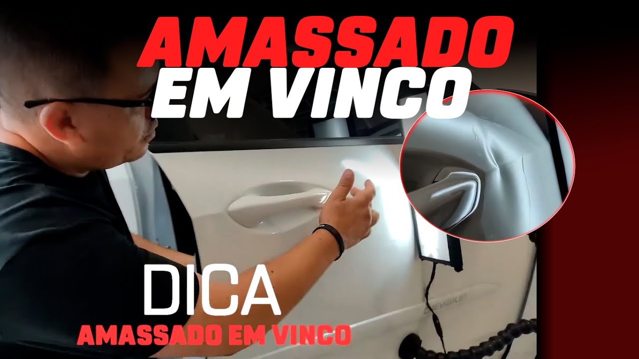 AMASSADO EM VINCO NA PORTA - DICA DE FERRAMENTA E O QUE FAZER (Eder Martelinho De Ouro)