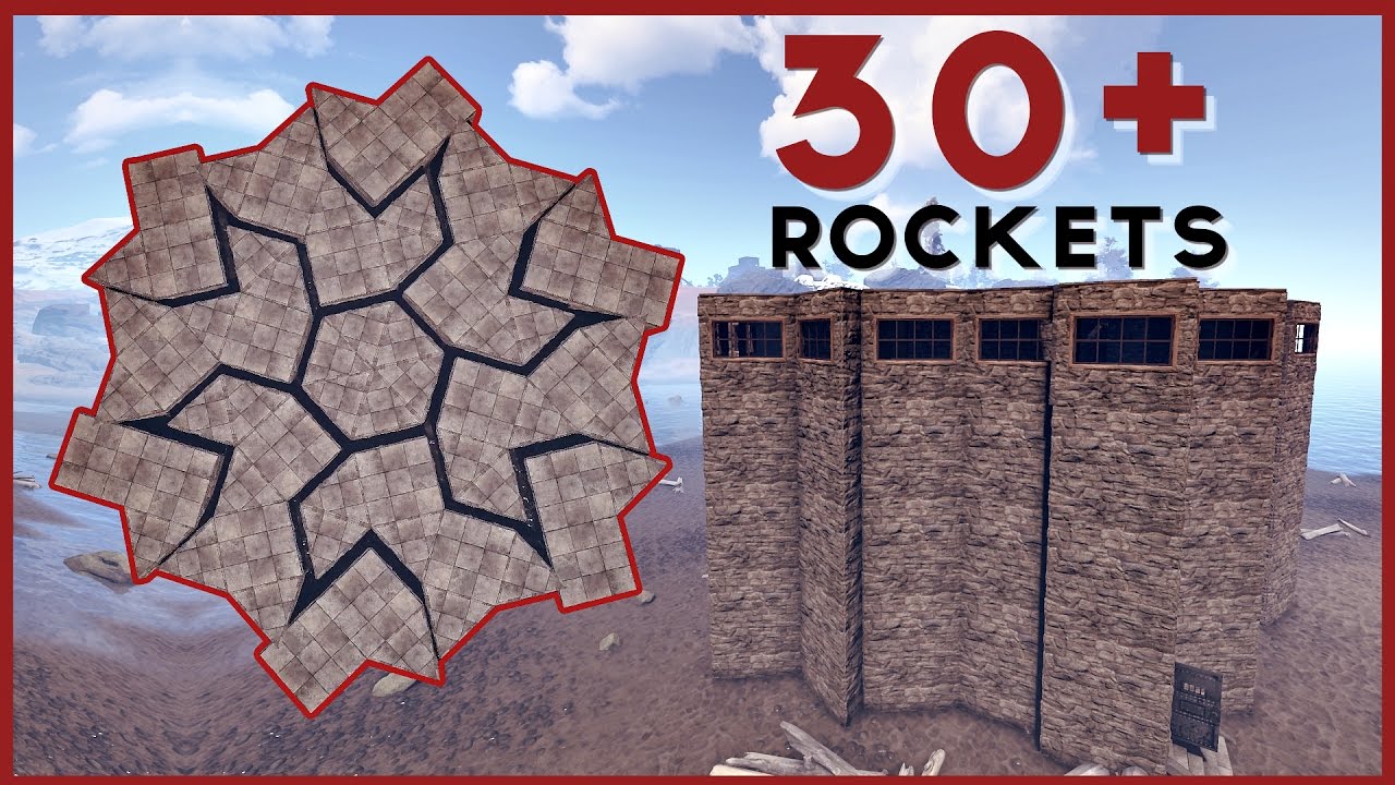 30 Rocket Monster Base - Rust Base Building #Stacked