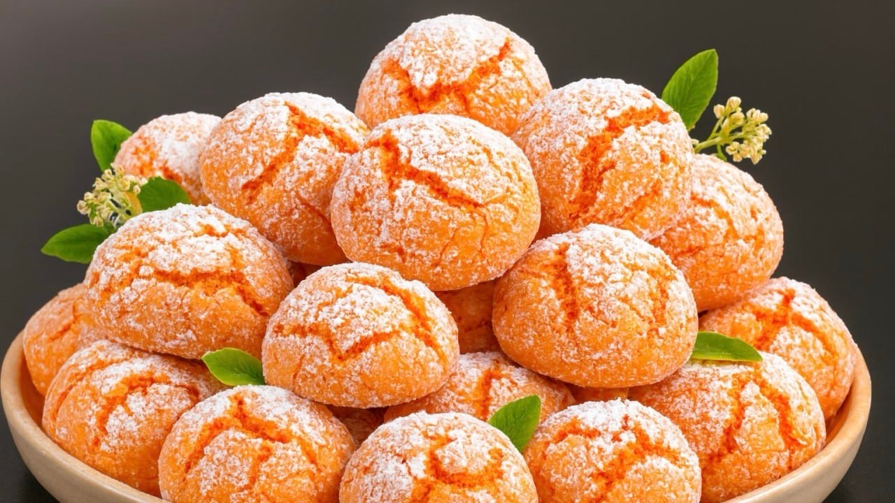 Zarte Orangenkekse zum Tee! 🍊 Ein köstliches und gesundes Dessert in 5 Minuten!