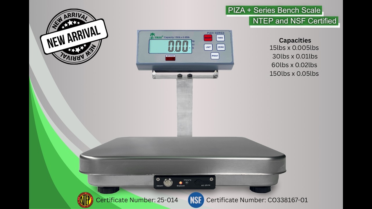 PIZA + Series - NTEP and NSF Certified Professional Bench Scales.