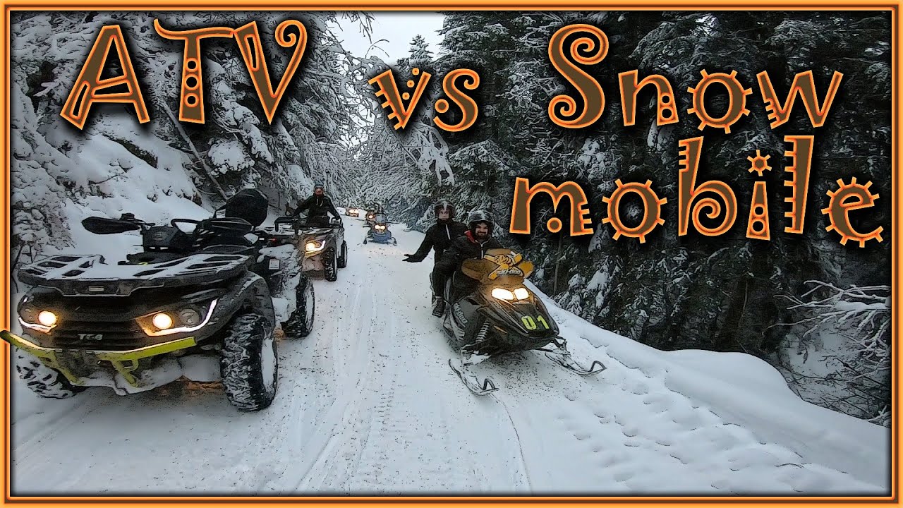 Счупих Снегомобил Яко газ с АТВ / ATV vs Snowmobile