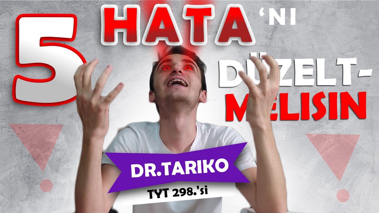 DERS ÇALIŞIRKEN YAPTIĞIN 5 HATA! TIP ÖĞRENCİSİNDEN TAKTİKLER ( Tyt Ayt Lgs )