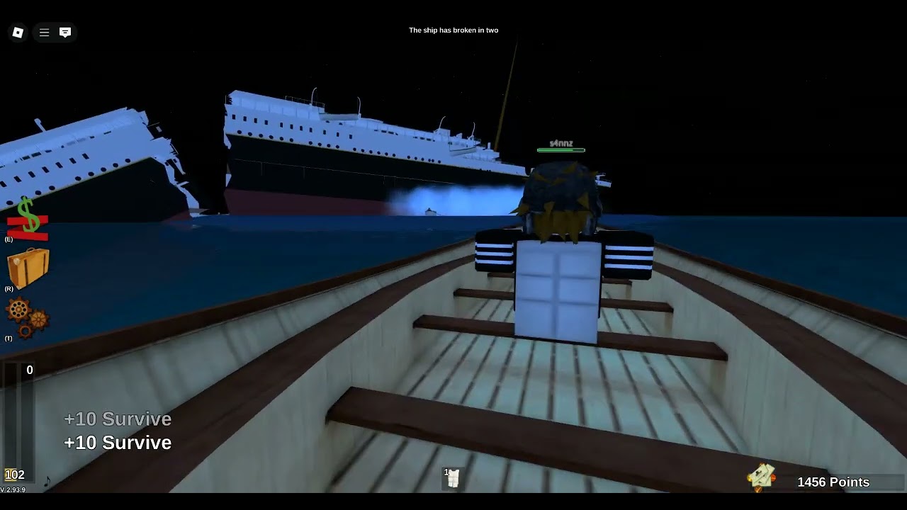 Roblox titanic sinking.