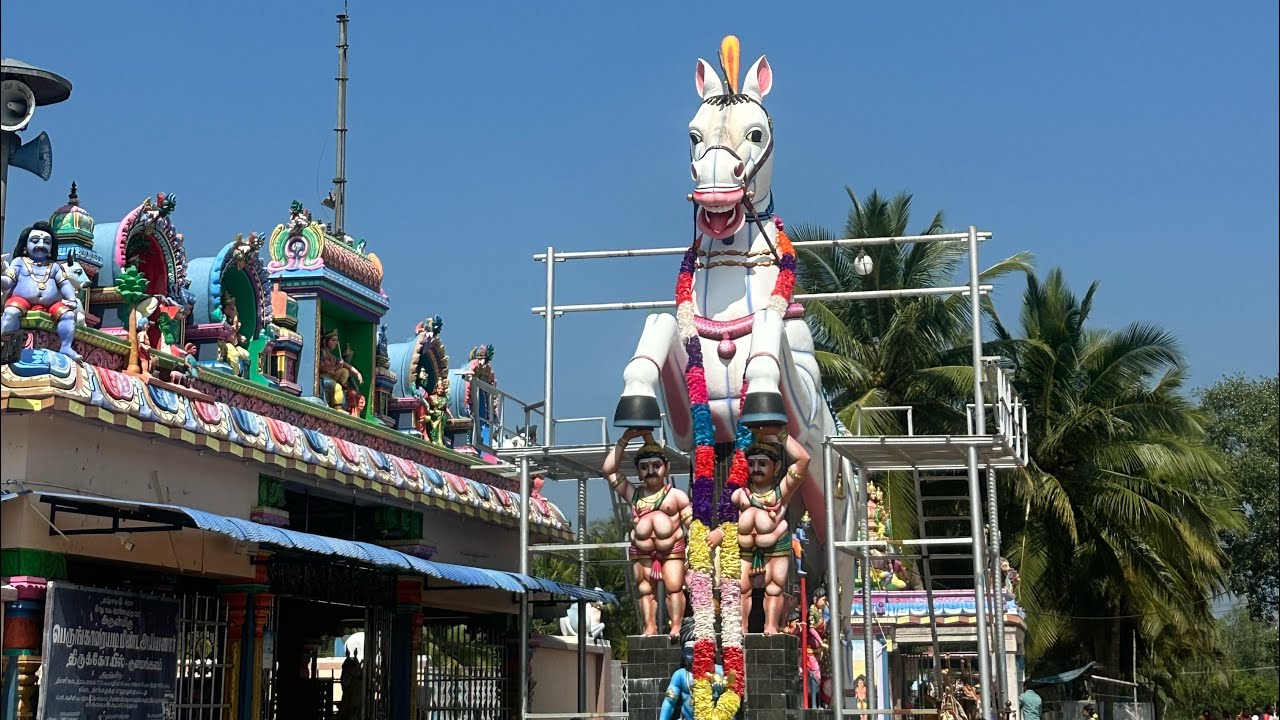 THE TEMPLE IN ASIA BIGGEST HORSE/ Full History in Kulamangalam Periyakovil( puthugainayaganpk)