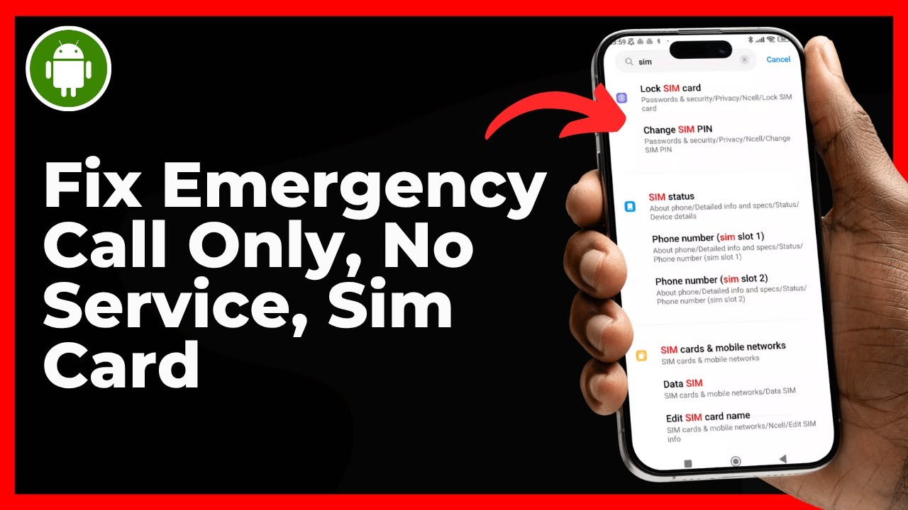 How to Fix Emergency Call Only, No Service, No Sim Card Problem On Android (New Update)