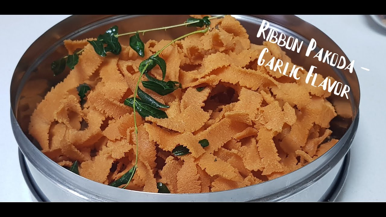 You can never stop munching this Irresistible Ribbon Pakoda (Garlic Flavor)//Ribbon Pakoda// Snacks