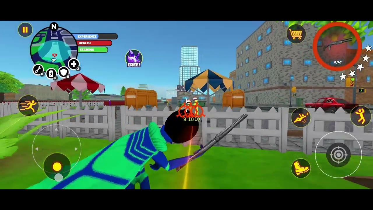 Jugando stick súper hero
