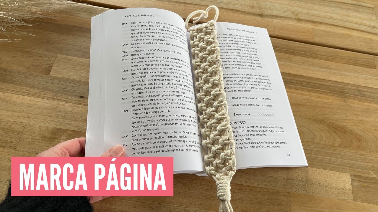 MACRAMÊ PARA INICIANTES | MARCADOR DE PÁGINA EM MACRAMÊ
