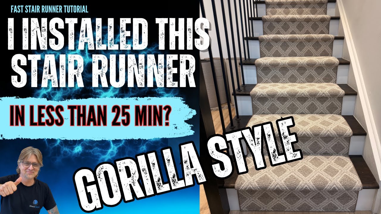Stair Runner Install in 22 Min Gorilla Style