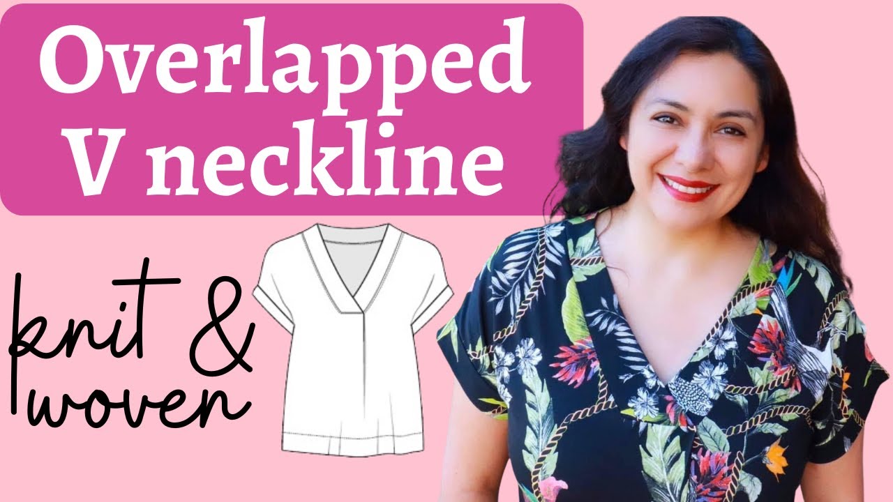 Sewing: Overlapped V neckline. 2 Vivace Dolmans (Love Notions): pattern for woven & knit fabric.