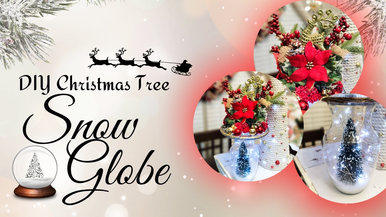 How to make a Snow Globe Christmas Tree | Easy and Beautiful DIY | Inexpensive Christmas Decor