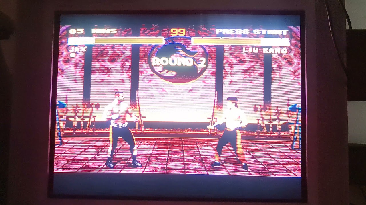 Mortal Kombat 2 ( SNES ) on CRT TV - JAX - Very hard difficulty