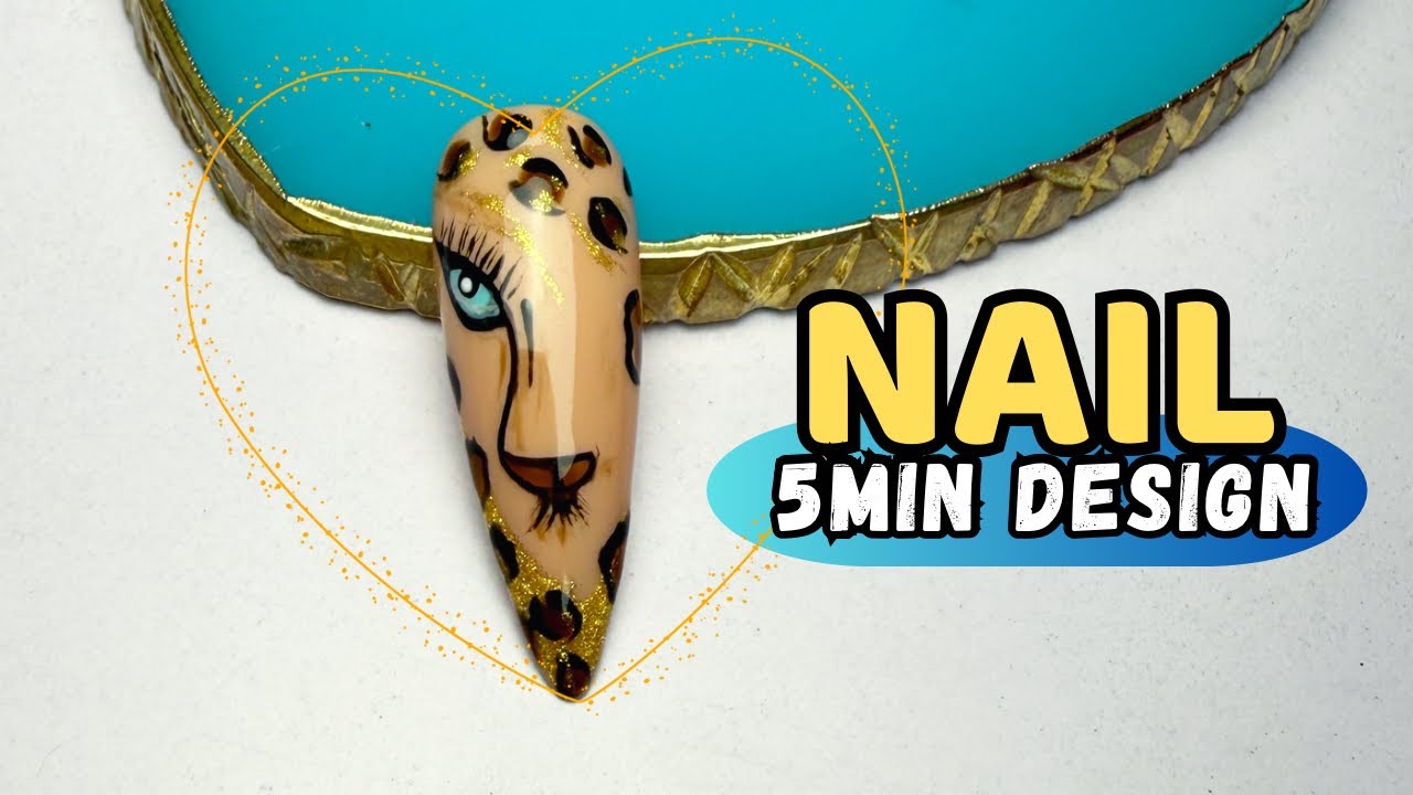 رسم وش نمر على الظفر في 5 دقايق 🐆 | Leopard Nail Art Tutorial 