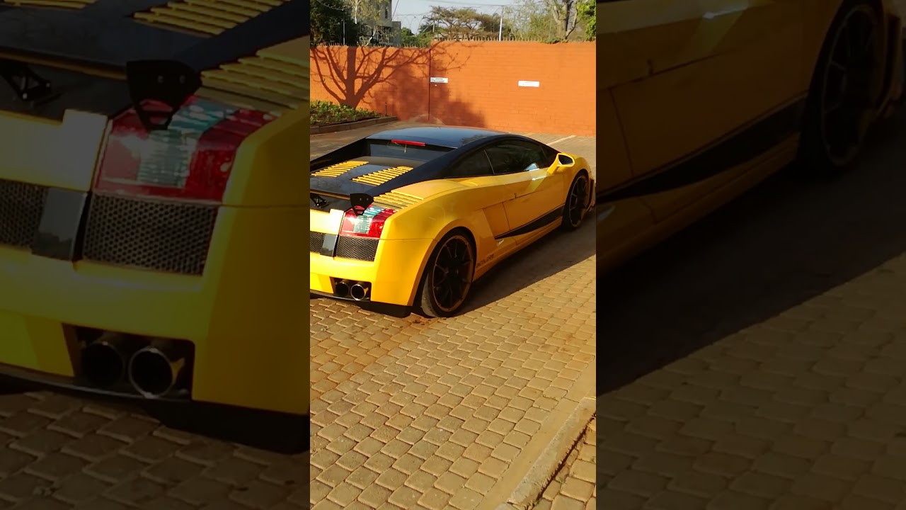 Sandile Shezi arrives in a Lamborghini