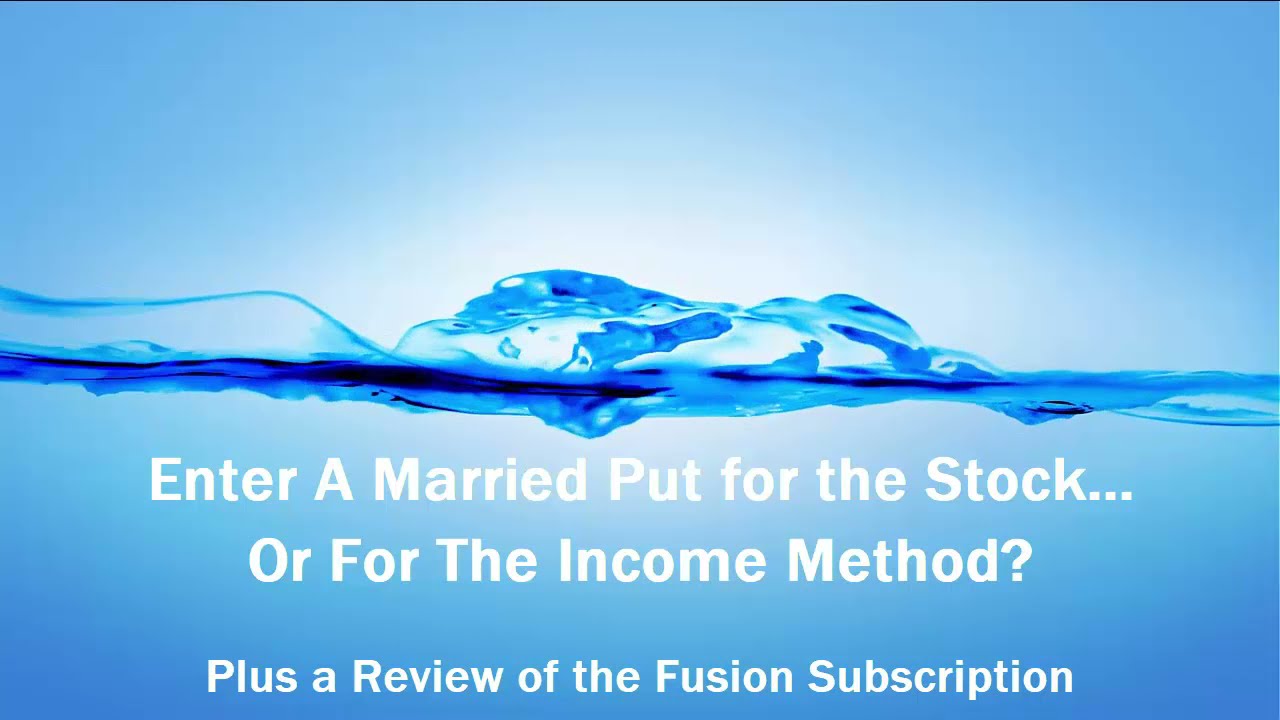 Enter a Married Put for the Stock, or for the Income? (Plus a Look at the Fusion Subscription)