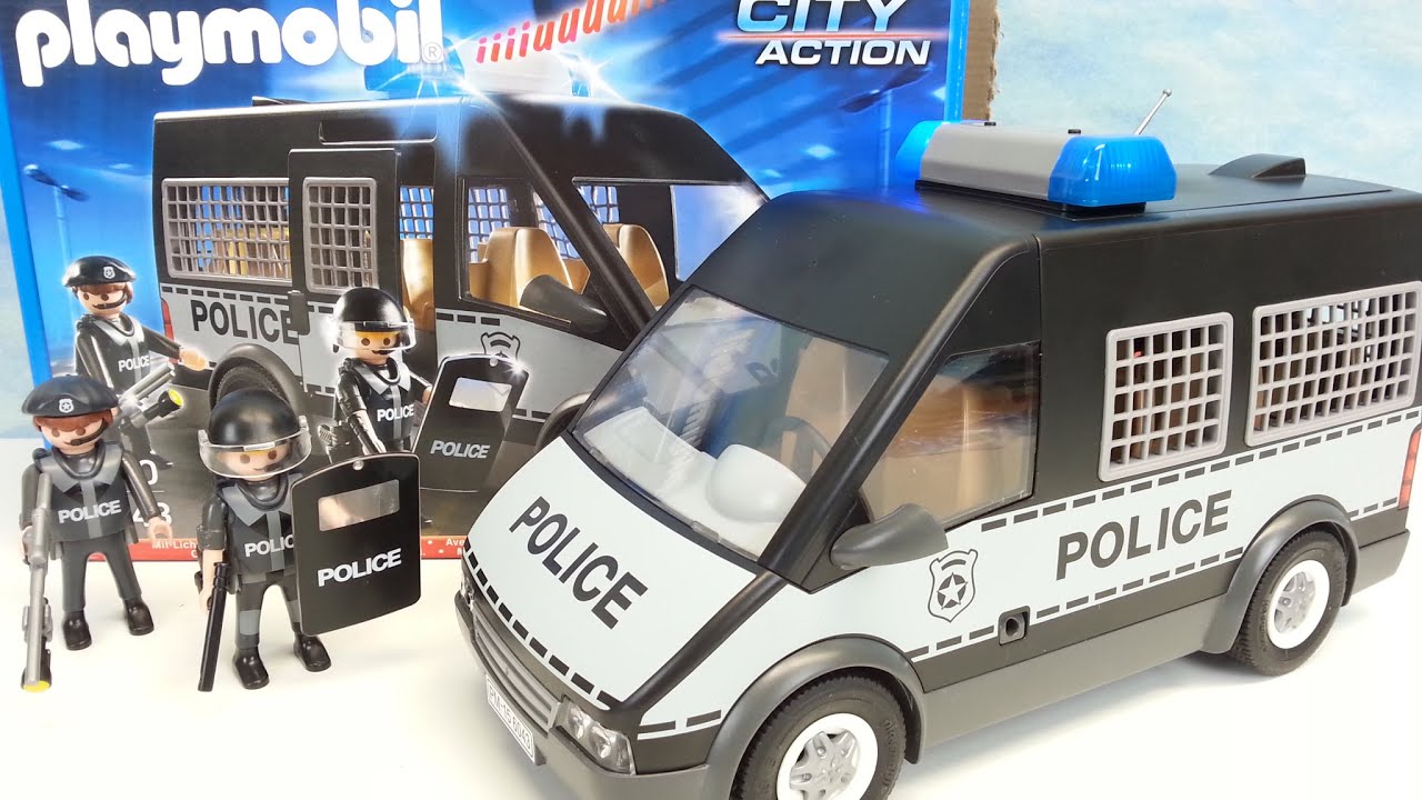 Playmobil Polizei Mannschaftswagen 6043 auspacken seratus1 unboxing