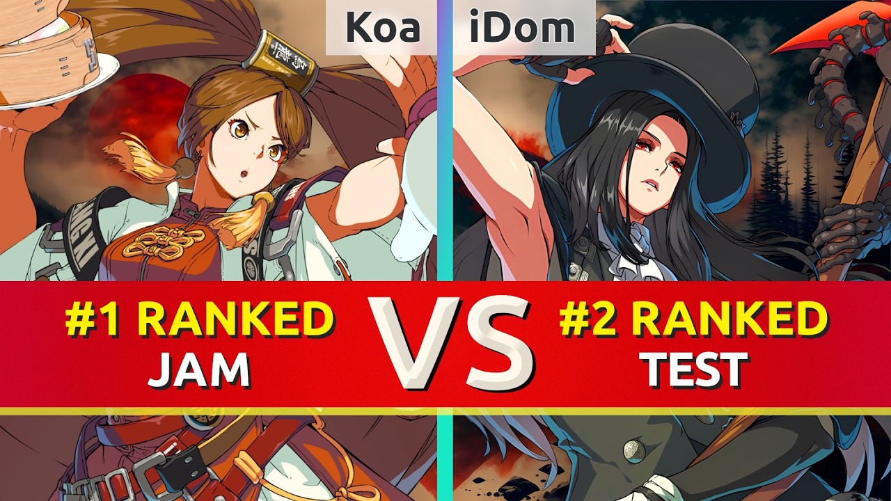 GGST ▰ Koa (#1 Ranked Jam) vs iDom (#2 Ranked Testament). High Level Gameplay