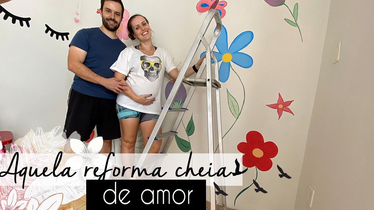 Vlog: pintura quarto das meninas DIY fácil e barato colorido e com flores