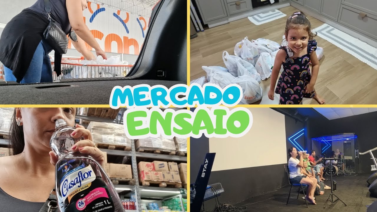 FUI NO ECONOMART FAZER A COMPRA DO MÊS + ENSAIO DO LOUVOR