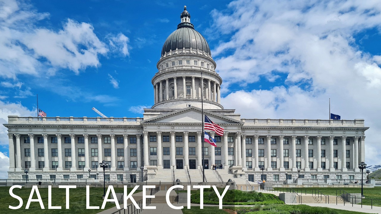 Salt Lake City, Utah, USA - Center of the Mormons and beautiful nature of the Great Salt Lake