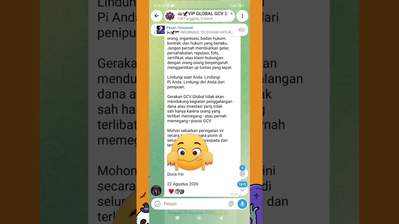 Peringatan ⚠🚨 Langsung dari Ms. Doris Yin Kepada Semua Pioneer Pi Network