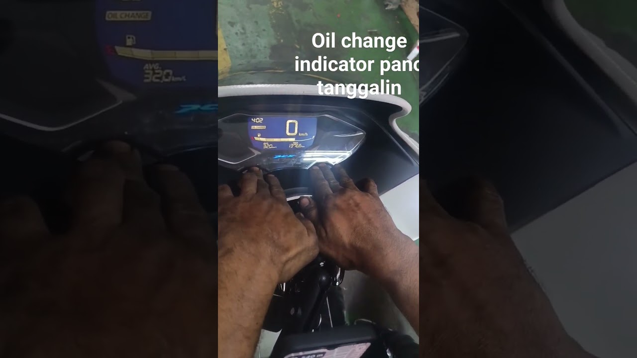 pano mag tanggal ng Oil change indicator ng pcx 160