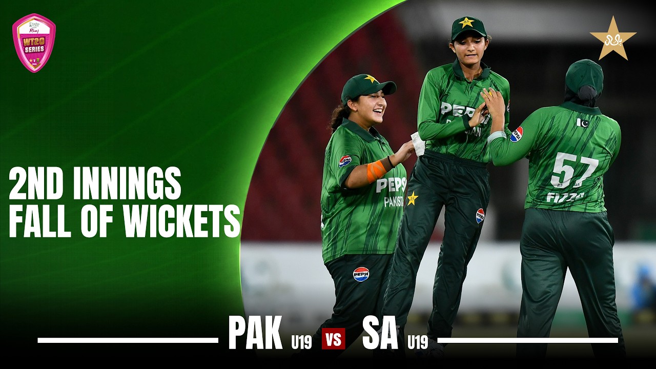 2nd Innings Fall Of Wickets | Pakistan Women U19 vs South Africa Women U19 | 2nd T20 | MZG1U