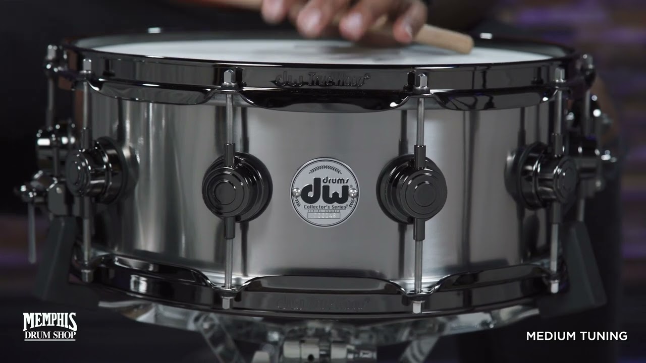 DW 14x5.5 Collector's Series Black Ti Titanium Snare Drum (DRVT5514SVN)