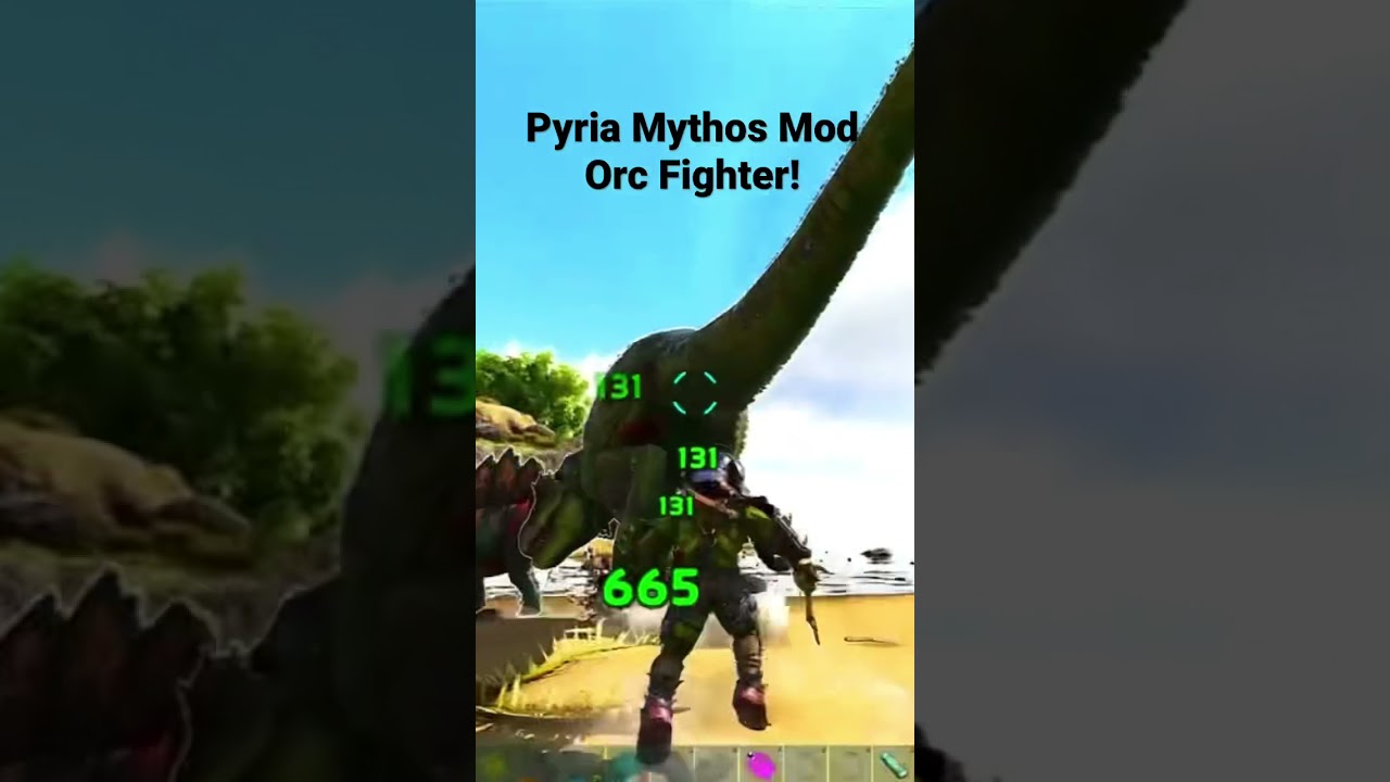 Ark: The Pyria Mythos Mod Orc Fighter! 😱 #shorts #memes