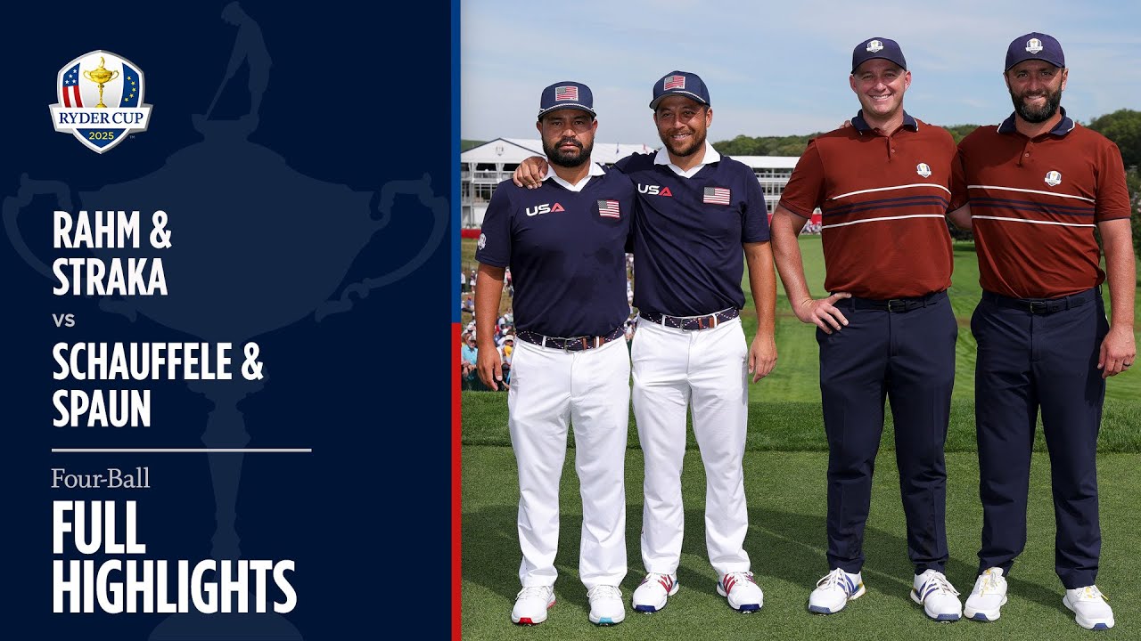 Rahm & Straka vs Spaun & Schauffele | Saturday Four-Balls | Full Highlights | 2025 Ryder Cup