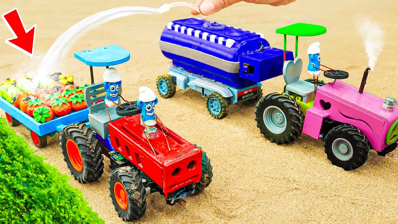 Diy tractor for watering crops - simple and effective water transport solution