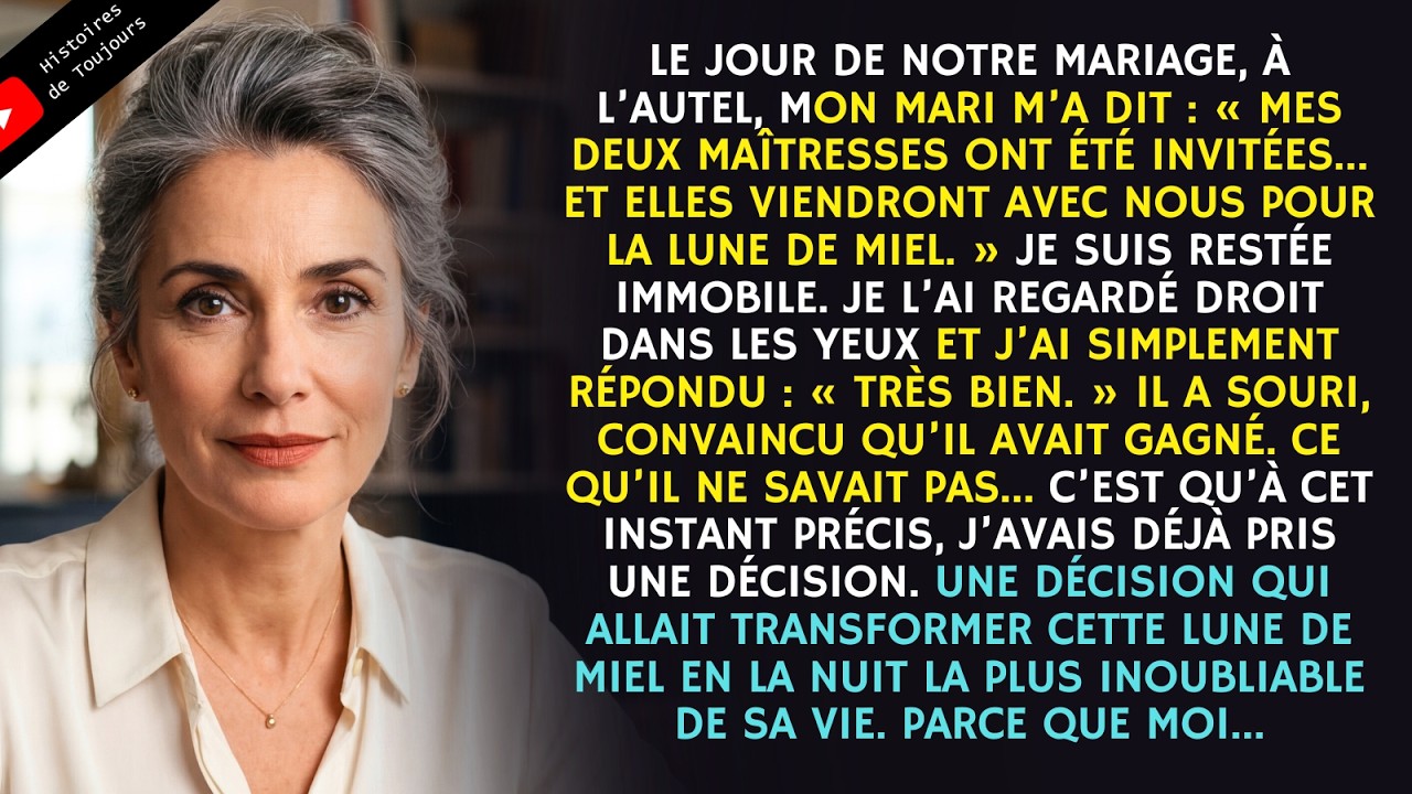 Le jour de notre mariage, mon mari a dit : « Mes deux maîtresses iront en lune de miel !» Alors moi…