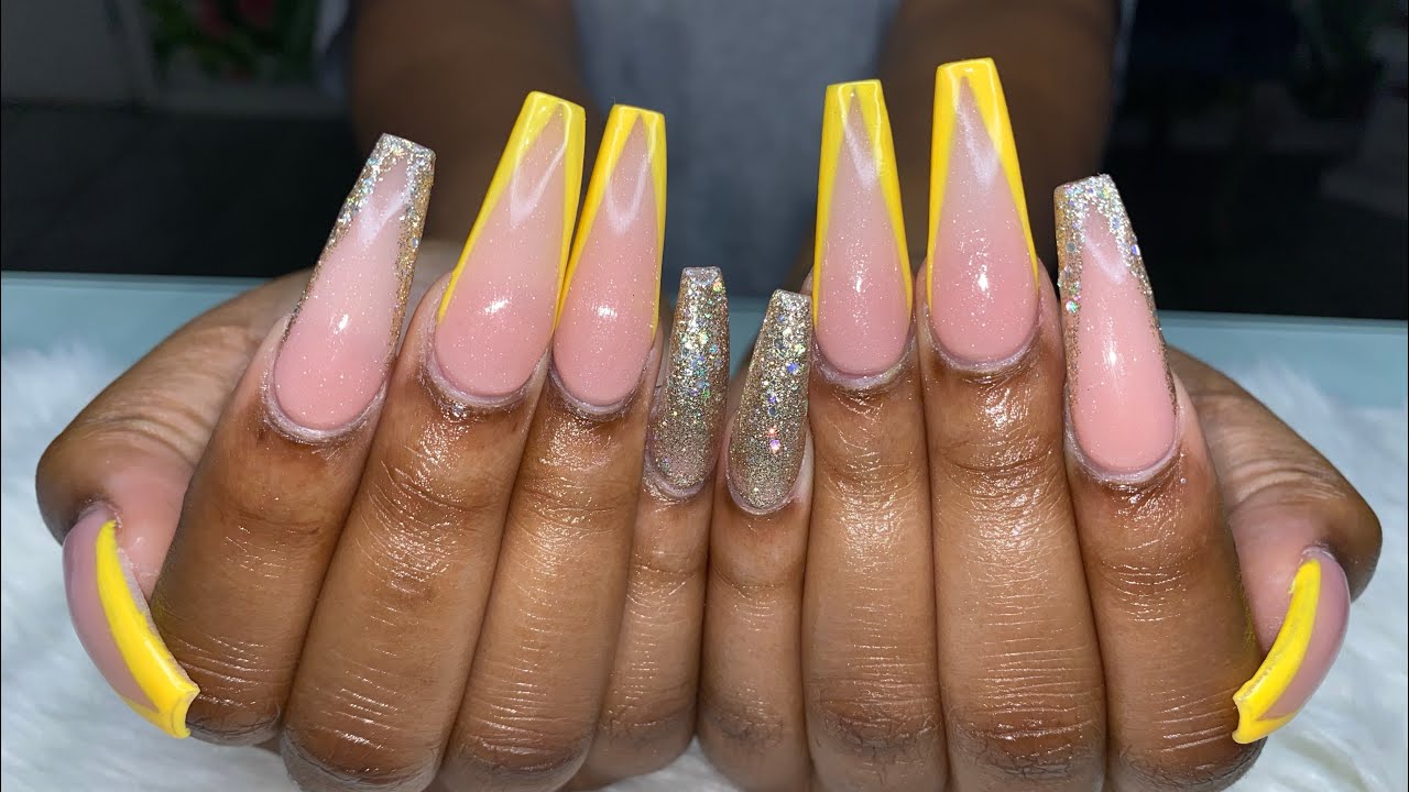 Acrylic Nails Tutorial | Color Acrylic Nails |Coffin Nails
