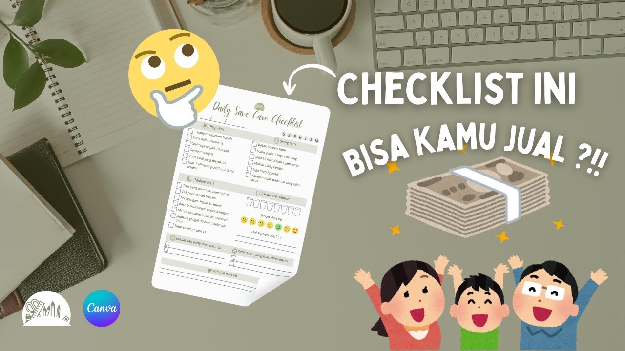 Cara Bikin Self Care Checklist di Canva - Cocok untuk Freebie & Jualan