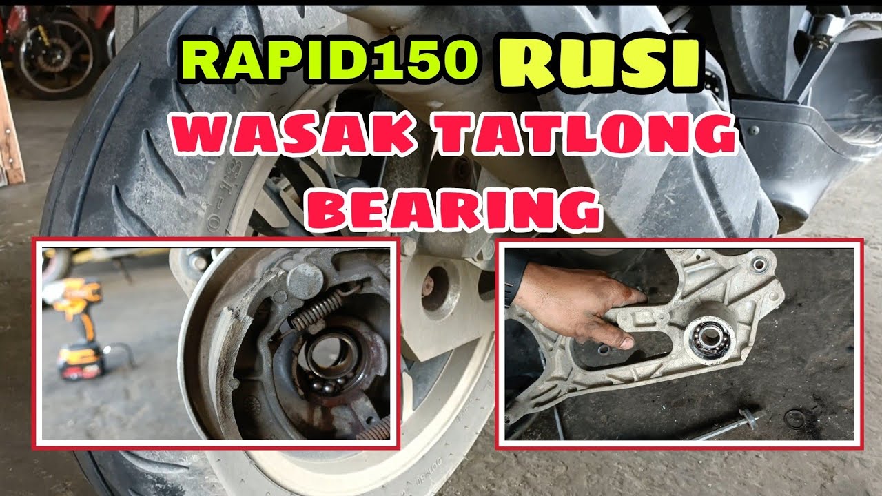RUSI RAPID 150 REPLACE REAR BEARING I TATLONG BEARING WASAK